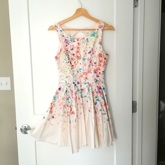 Lauren Conrad floral watercolor dress! - Picture 1 of 5